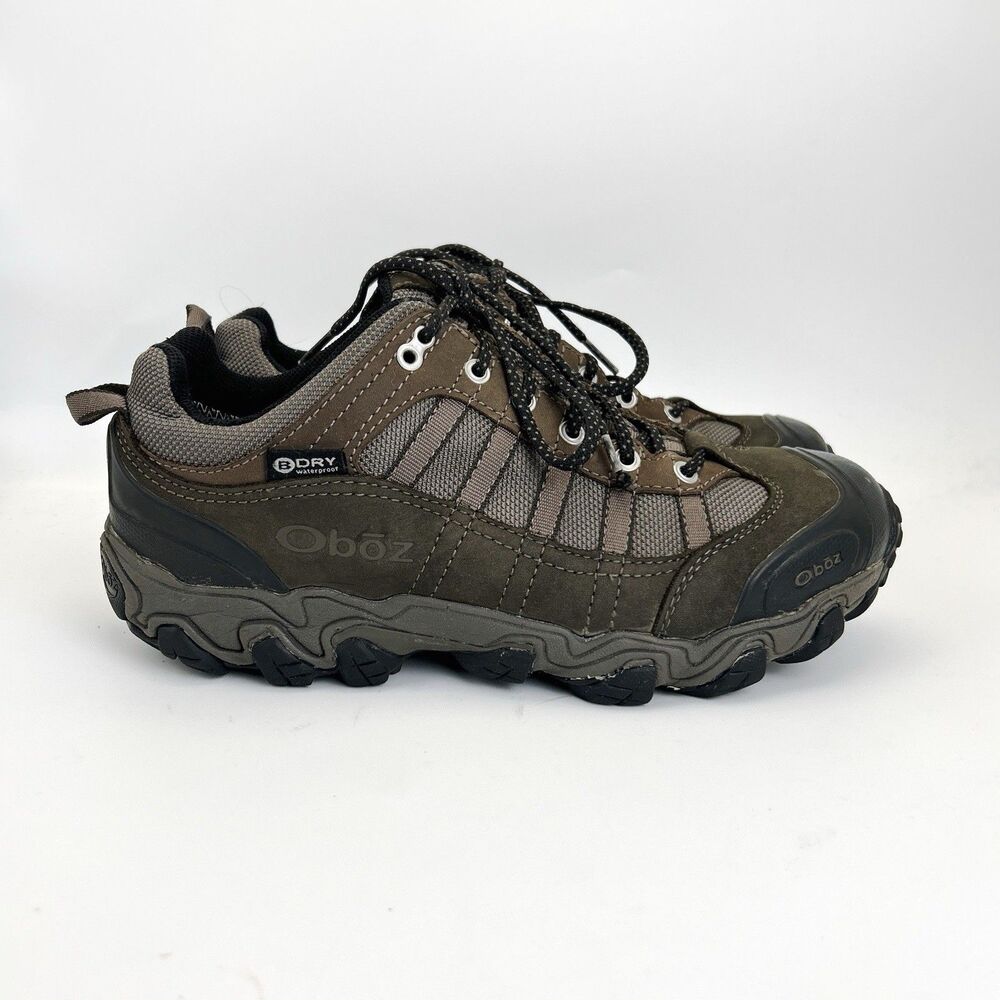 Oboz Tamarack Waterproof Hiking Shoes Men's Size 8 Olive Green Suede O-Fit